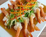 รูปขั้นตอนการทำที่ 7 ของ กุ้งนึ่งซีอิ๊ว