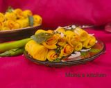 A picture of step 10 of Khandvi.