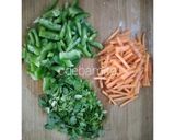 A picture of step 1 of Indo Italian Spicy Spaghetti.
