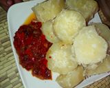 A picture of step 3 of Boiled sweet potato with souce.