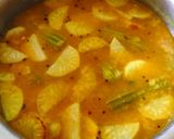 A picture of step 4 of Radish drumsticks sambar.