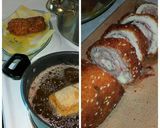 Töltött csirkemell tekercs zöldborsó főzelékkel recept fázis 5 fotója
