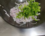 A picture of step 1 of Chinese stir fry.