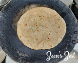 A picture of step 2 of Bajra and Wheat Chapatis with Spring Onions.