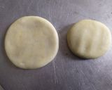 A picture of step 8 of Kharpudi Puri or Pudi stuffed with sweet fragrant besan.