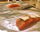A picture of step 2 of Salmon with asparagus and dill Béarnaise.