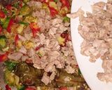 Foto langkah ke 2 dari resep Tumis Pedas Tempe + Daging.