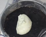 A picture of step 5 of Raw Mango cheese cake...No bake.