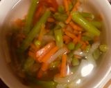 A picture of step 10 of Cream samp &chicken feet with veggies.