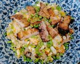 รูปขั้นตอนการทำที่ 5 ของ ข้าวผัดหมูสามชั้นซูวีย่าง