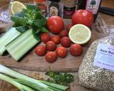A picture of step 1 of Tabbouleh Salad.