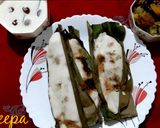A picture of step 9 of Haldi Patra Pitha/Enduri Pitha(made with turmeric leaves).