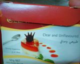 A picture of step 2 of Mango Chocolate jello shots.
