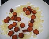 Édesburgonyás cukkinis ragu szejtán Chorizoval (vegán) recept fázis 3 fotója