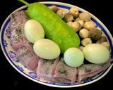 Hình bước làm 1 của món Cháo Cá Nấu Bầu, Nấm Rơm, Trứng Vịt Lộn
