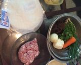 A picture of step 1 of Spring Rolls to Welcome Spring 🌸🌸.