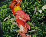 Foto langkah ke 6 dari resep Tumis Bunga Pepaya, Daun Pepaya, Teri.