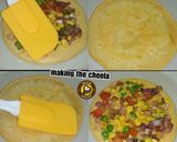 A picture of step 5 of Peri-Peri Corn Masala Gram Flour Pan Cake With & Without cheese.