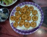 A picture of step 13 of Nolen gurer sandesh.
