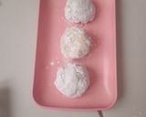 Foto langkah ke 3 dari resep Mochi isi wafer coklat (tanpa tepung ketan).