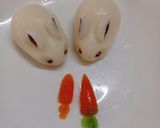 Hình bước làm 2 của món Thỏ ngọc và cà rốt