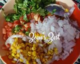 A picture of step 2 of Cold Chana Daal Chaat.