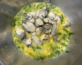 A picture of step 2 of Oyster Omelet.
