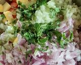A picture of step 3 of Watermelon salsa.