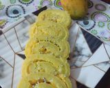 A picture of step 10 of Mango Swiss rolls.