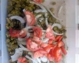 A picture of step 3 of Tlacoyos with Nopal Salad.