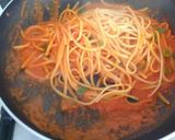 A picture of step 5 of Linguine alla Puttanesca.