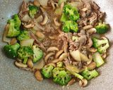 Foto langkah ke 8 dari resep Tumis Jamur - Brokoli - Babi.