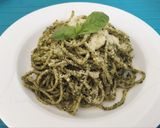 Hình bước làm 4 của món Mì Spagetti sốt pesto