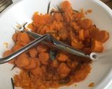 Une image de l'étape 7 de Dos de cabillaud aux champignons et purée de carottes.
