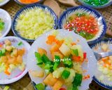 Hình bước làm 7 của món Bánh bèo chén Huế nhân tôm chấy,đậu xanh,mỡ hành