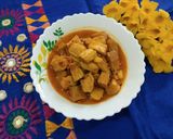A picture of step 5 of Raw Jackfruit Curry without onion and garlic.