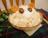 A picture of step 5 of Adorable Peanut Butter Milk Shaved Ice with Bear Decoration.