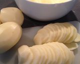 A picture of step 1 of Creamy Dauphinoise Potatoes.