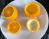 A picture of step 1 of Jack-o-Lantern Jello Heads:.