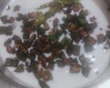A picture of step 4 of Bhindi Raita.