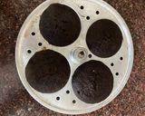A picture of step 3 of Chocolate idli.