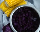Foto langkah ke 1 dari resep Es Ubi Ungu dan Jagung.
