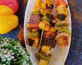 A picture of step 3 of Grilled veggie panner tikka :.