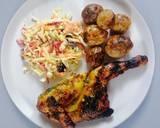 Spatchcock poussin glazed with orange and honey and festive slaw recipe step 7 photo