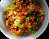 A picture of step 7 of Cabbage curry.