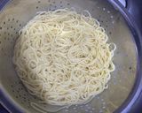 A picture of step 5 of Italian Carbonara.