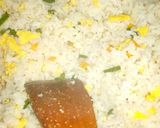 A picture of step 6 of White fried rice and shredded sauce.