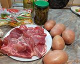 Sült hús rizzsel csemege uborkával recept fázis 1 fotója