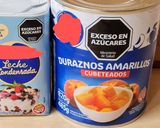 Foto del paso 1 de la receta: Heladitos fáciles de dos ingredientes 🍦 Polos de durazno en conserva 🍑