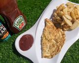 A picture of step 5 of Chips & egg.